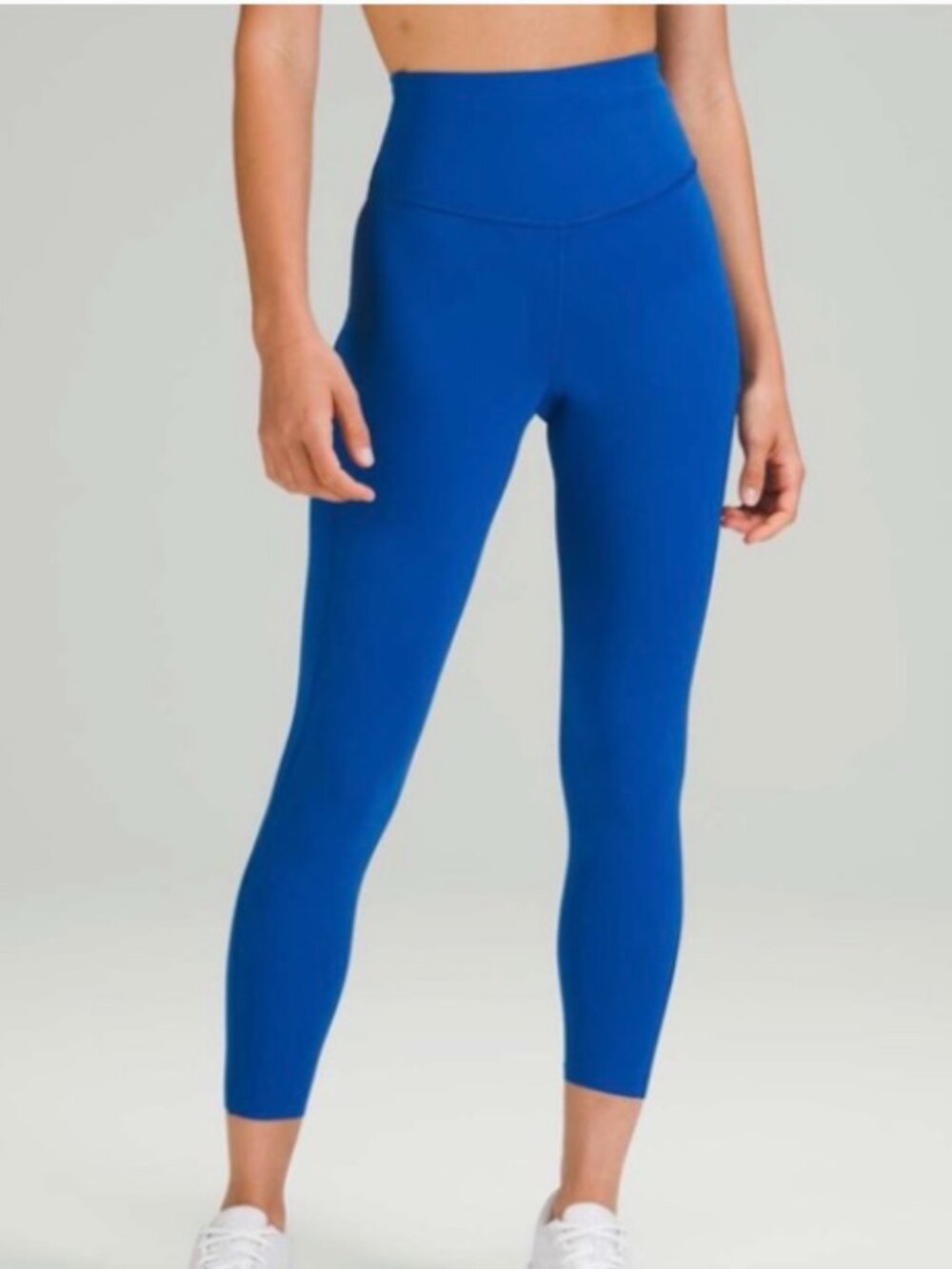 Lululemon Fast and Free Tights Cobalt Blue Drawstring Waist Sz 0